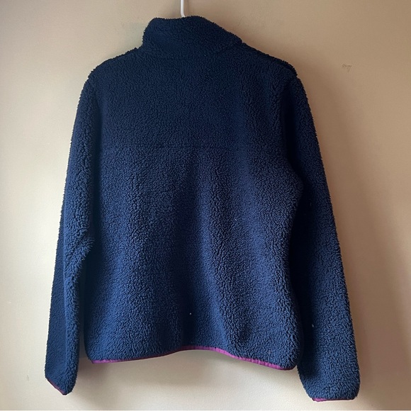 Columbia Mountain Side Heavyweight Fleece Jacket Cozy Teddy Navy Blue Large - Picture 5 of 12